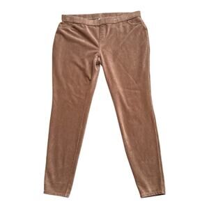 June & Daisy Corduroy Jeggings Womens Size XL Tan Pull On Stretch Skinny Pants